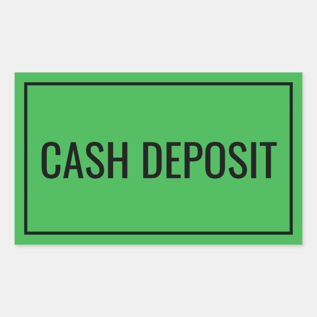 Custom Cash Deposit Text Sticker for Banking Use (Devant)
