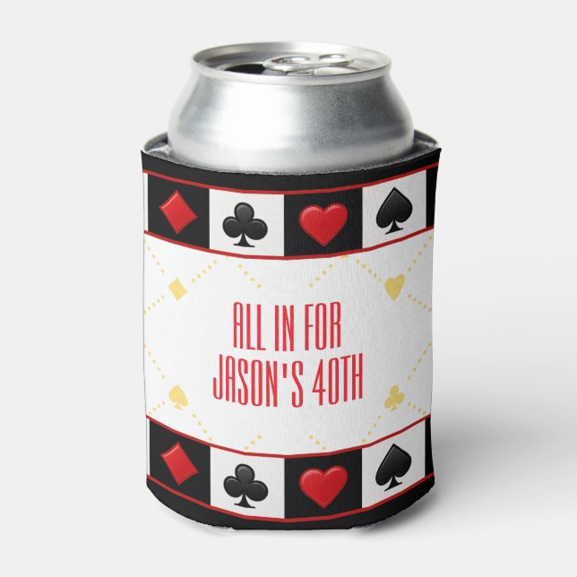 Custom Casino Drink Cooler, Poker Spielkarten Dosenkühler (Kanne Vorderseite)