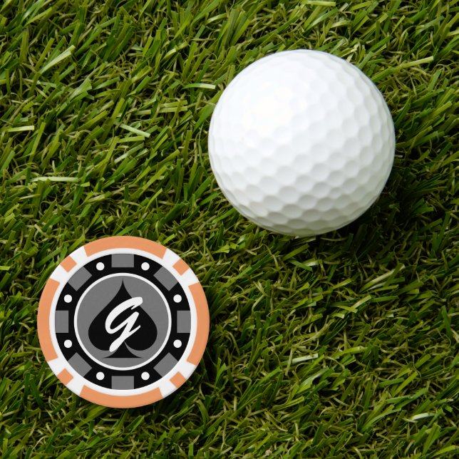 Custom Casino Poker Chip Golf Ball Marker (Goldmontage-Clips)