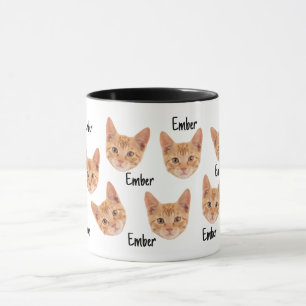 Custom Cat Face Cat Lovers Eigentümer Cat Vater Ma Tasse