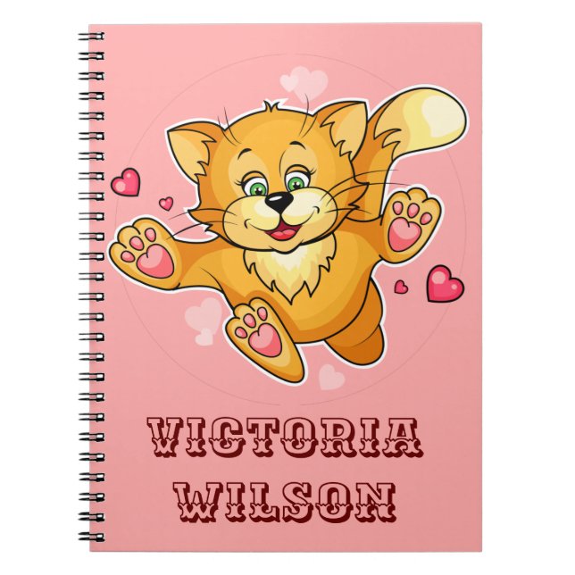 Custom Cat Foto Notebook Notizblock (Vorderseite)