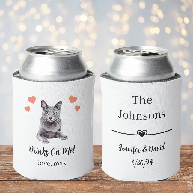 Custom Cat Pet Wedding Can Cooler Dosenkühler (Von Creator hochgeladen)