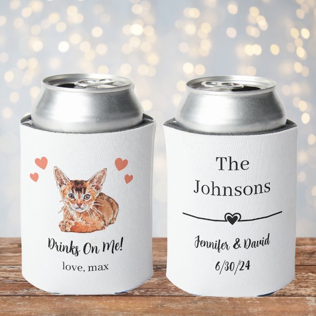 Custom Cat Pet Wedding Can Cooler Dosenkühler (Von Creator hochgeladen)