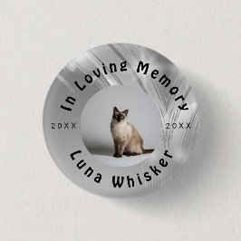 Custom Cat Photo Circle Frame Design Button