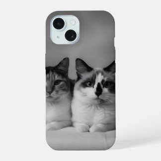 Custom Cat Portrait iPhone 15 Slim Fit Case 