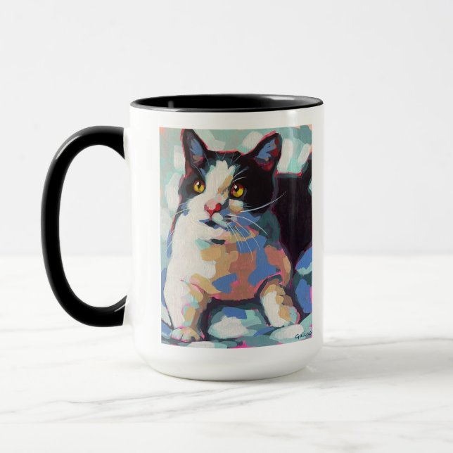Custom Cat Portrait Painting - Forever Loved Pet Tasse (Links)