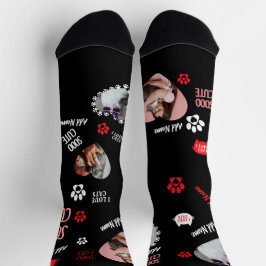 Custom Cat Socks Gift for Pet Lovers - Cat Photos Socken