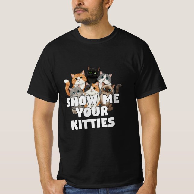 Custom Cat T-Shirt with Kittens Funny  (Vorderseite)