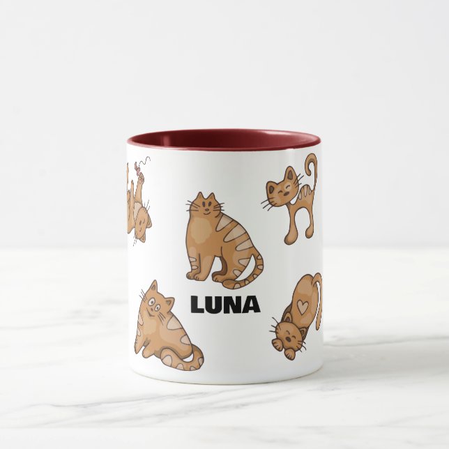 Custom Cat Tasse - Personalisiertes Geschenk für H (Zentrum)