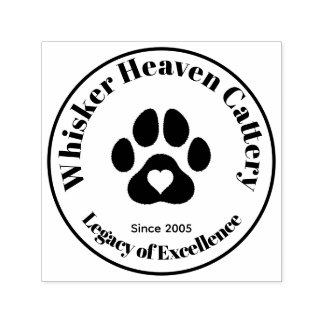 Custom Cattery Business Stamp  Permastempel