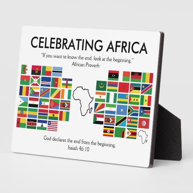 Custom CELEBRAING AFRICA Flags Fotoplatte (Seite)