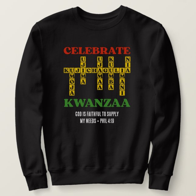 Custom Celebrate KWANZAA Puzzle Sweatshirt (Design vorne)
