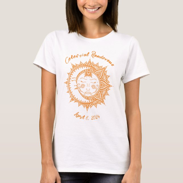 Custom Celestial Rendezvous Eclipse T-Shirt (Vorderseite)