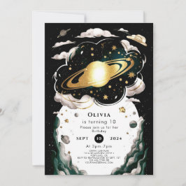 Custom Celestial Space Geburtstag Einladung
