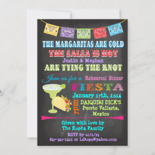 Custom Chalkboard Mexican Fiesta CONTACT DESIGNER! Einladung