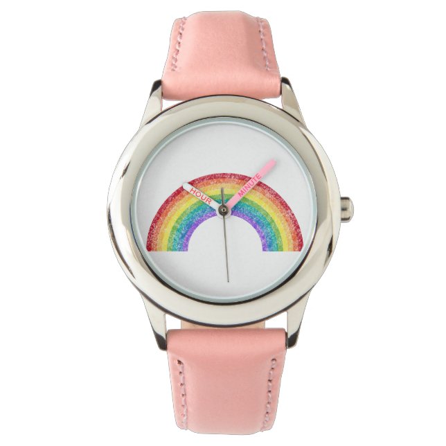 CUSTOM CHALKBOARD RAINBOW WATCH ARMBANDUHR (Vorderseite)
