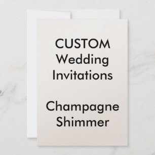 Custom CHAMPAGNE SHIMMER Wedding Einladungen 5"x7"