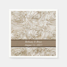 Custom Champaions Design Rose Hochzeit Napkins Serviette