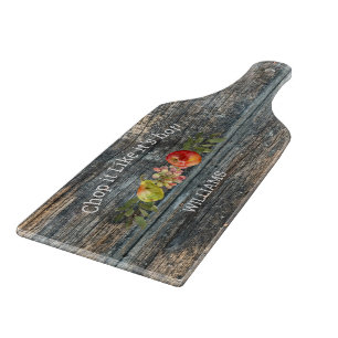 Custom Charcuterie Wood Typografy Family Name Schneidebrett