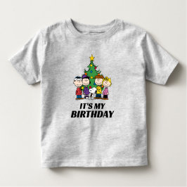 Custom Charlie Brown und Freunde Winter Geburtstag Kleinkind T-shirt