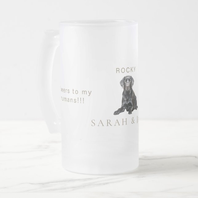 Custom Cheers to My Humans Pet Wedding  Mattglas Bierglas (Vorderseite Links)