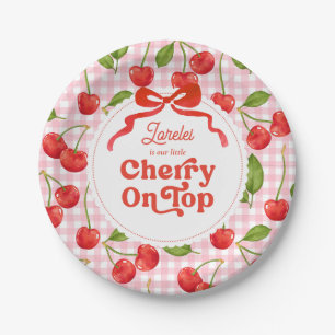 Custom Cherry auf Top Birthday Tellern Pappteller