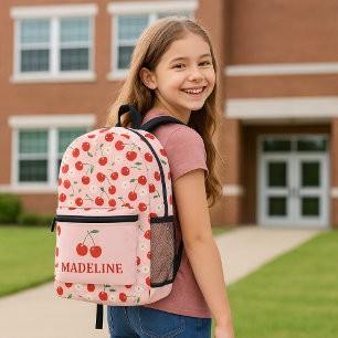 Custom Cherry Pink Girls Bedruckter Rucksack