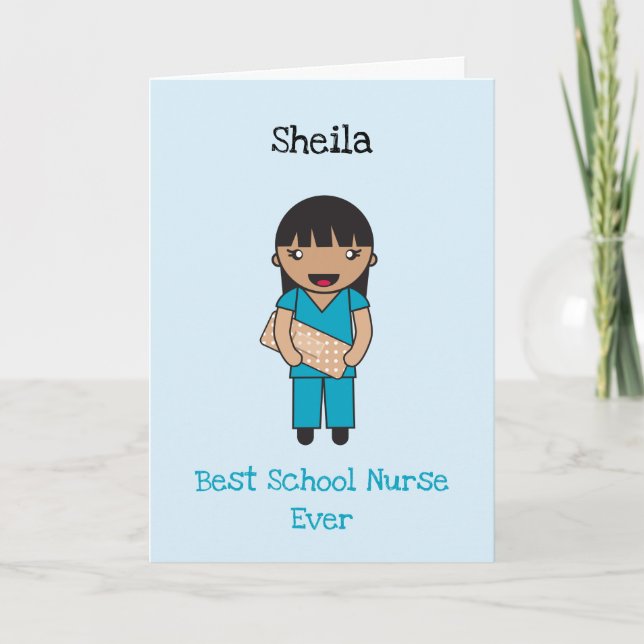 Custom Chibi Front Line Mitarbeiter Vielen Dank Karte (Vorderseite)