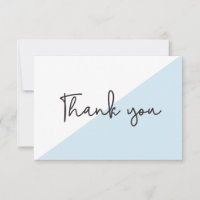 Custom Chic Modern Baby Blue Dusche Vielen Dank