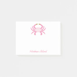Custom Chic Rosa Krabbe | Coastal Haftnotizen Post-it Klebezettel