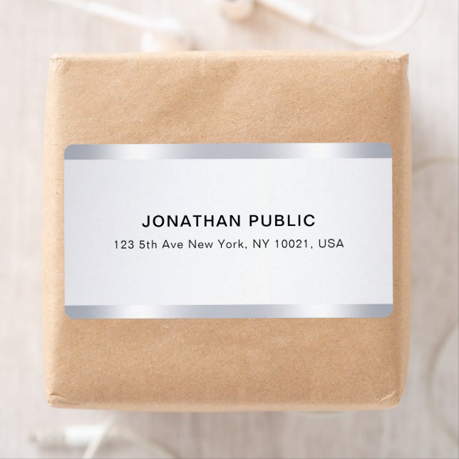 Custom Chic Silver Glamorous Template Shipping (Insitu)