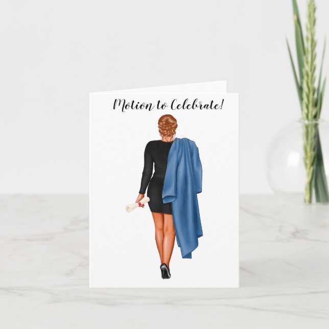Custom Chic Woman Law School Abschluss Karte (Vorderseite)