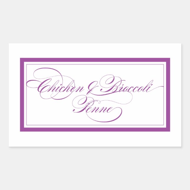 Custom_Chicken & Broccoli Penne Rechteckiger Aufkleber (Vorderseite)