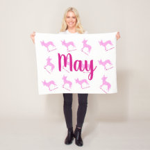 Custom Chihuahua Blanket  Pastel Silhouetteチワワ
