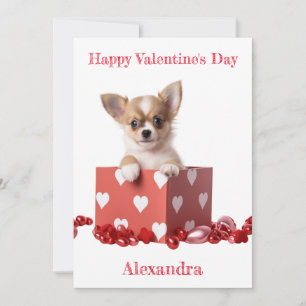 Custom Chihuahua Puppy Heart Box Valentine Feiertagskarte