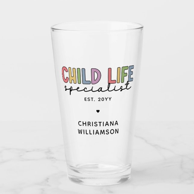 Custom Child Life Specialist CCLS-Geschenk Glas (Vorderseite)