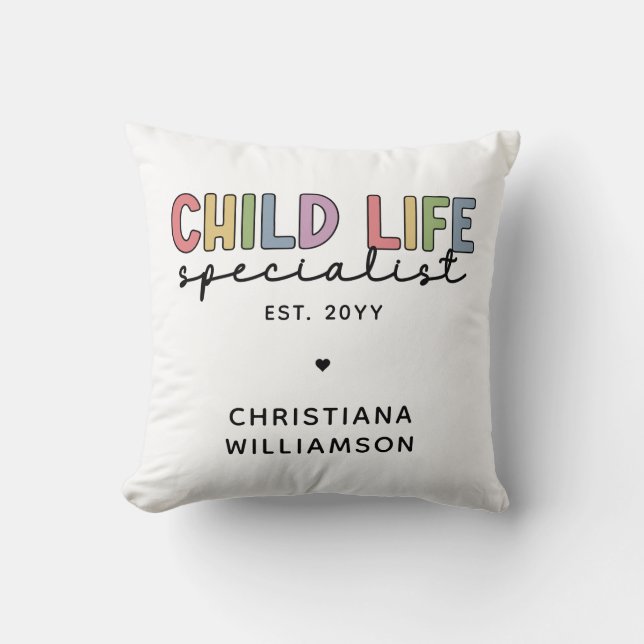 Custom Child Life Specialist CCLS-Geschenk Kissen (Vorderseite)