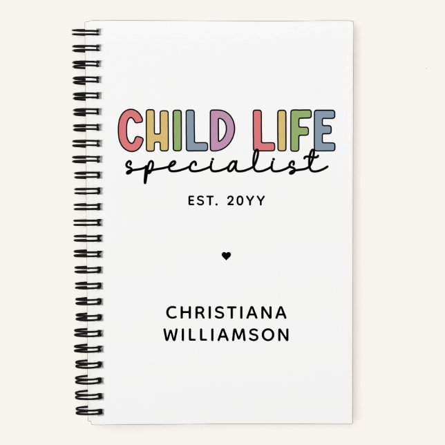 Custom Child Life Specialist CCLS-Geschenk Notizbuch (Vorderseite)