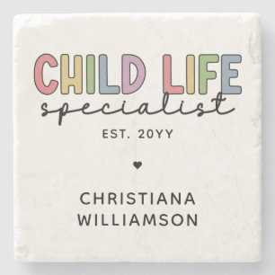 Custom Child Life Specialist CCLS-Geschenk Steinuntersetzer