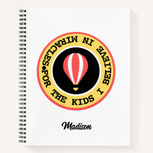 Custom Children's Miracle Network Name Red Yellow Notizbuch