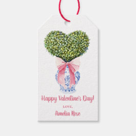 Custom Chinoiserie Herz Topiary Valentinstag Geschenkanhänger