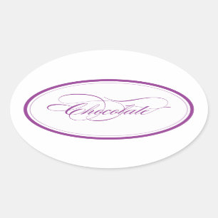 Custom_Chocolate Oval Ovaler Aufkleber