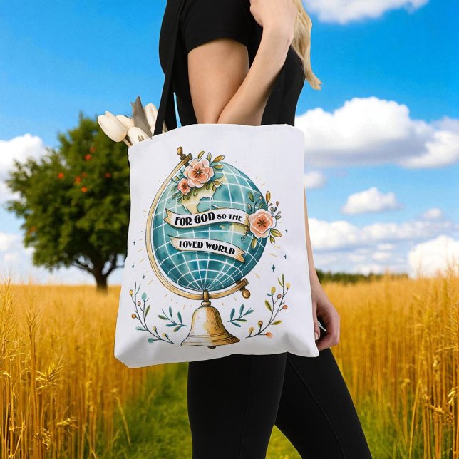 Custom Christian For God So Loved the World Tasche (Von Creator hochgeladen)