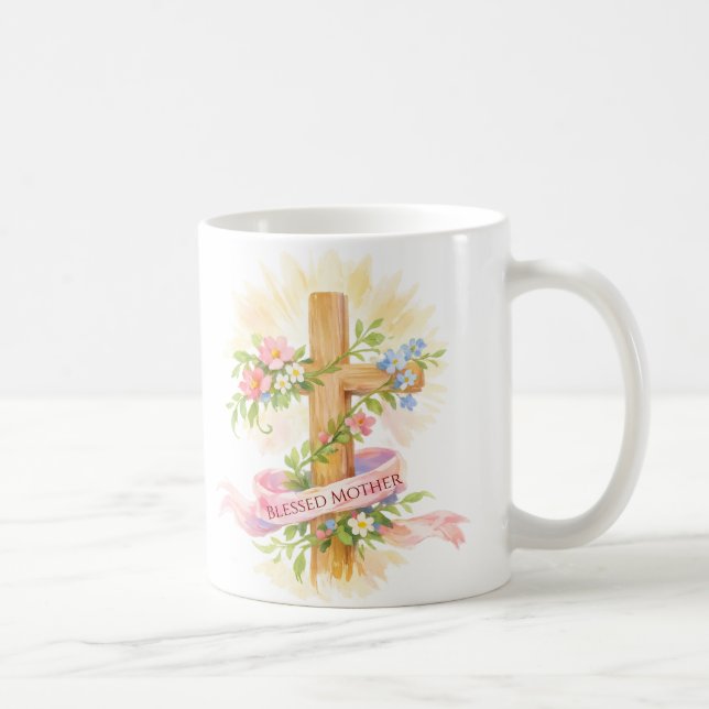 Custom Christian Mother’s Day Cross Mug (Droite)