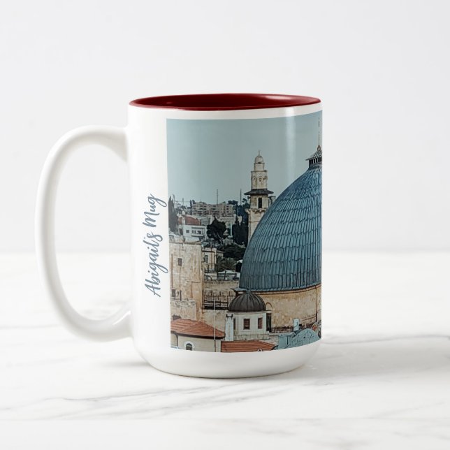 Custom Christian-theme faith-inspired coffee mug (Gauche)