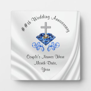 Custom CHRISTIAN Wedding Anniversary Gift Ideas Fotoplatte