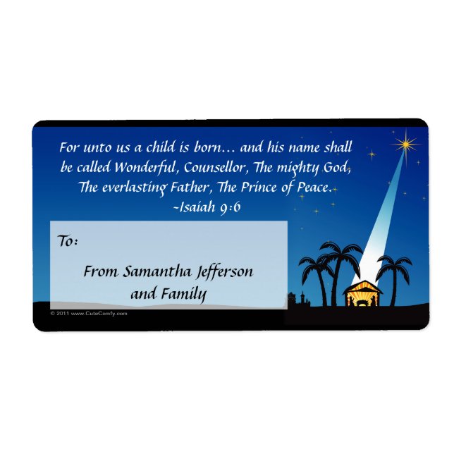 Custom Christlich Bible Verse Weihnachtsgeschenk T (Vorne)
