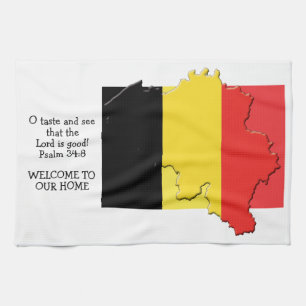 Custom Christlich FLAG of BELGIEN Kitetücher Geschirrtuch