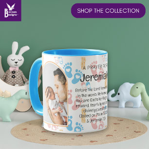 Custom Christlich Prayer Keepake Baby Boy Foto Tasse