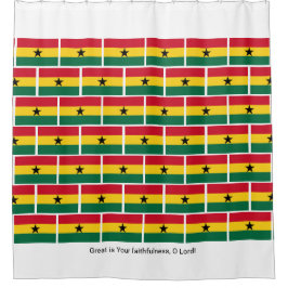 Custom Christlich Scripting GHANA FLAG Duschvorhang